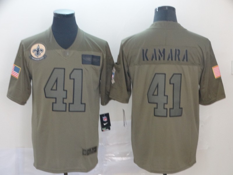 Men's New Orleans Saints Alvin Kamara #41 Brown Jersey